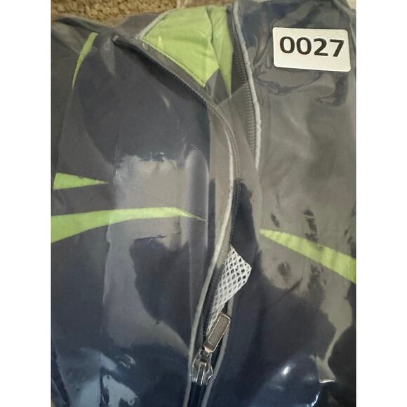 Dunlop Womens Jacket Gray Green Athletic Small Full Zip 100% Polyester - Picture 6 of 6